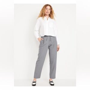 Old Navy Gray High Waisted Billie Straight Leg Trouser EUC